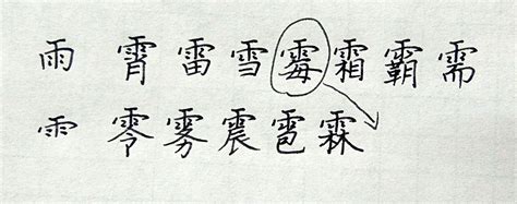 雨字部首的字|部首为“雨部”的字